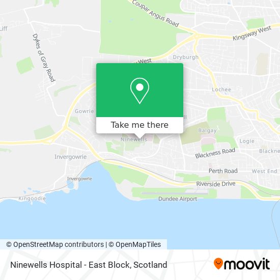 Ninewells Hospital - East Block map
