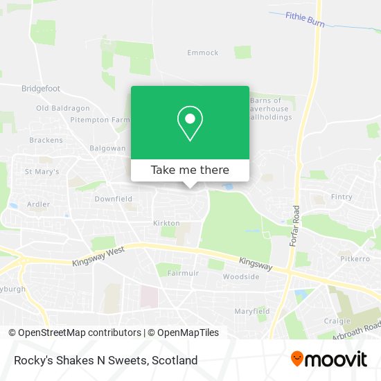 Rocky's Shakes N Sweets map