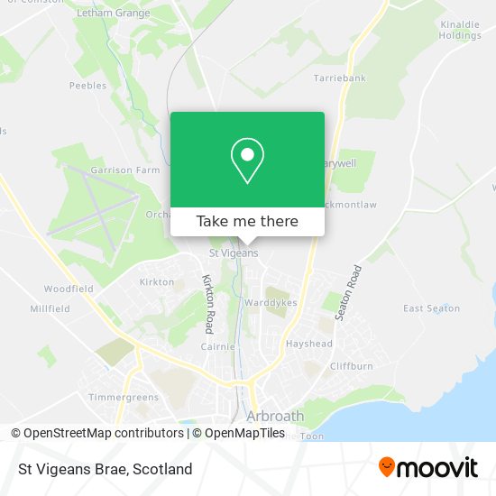St Vigeans Brae map