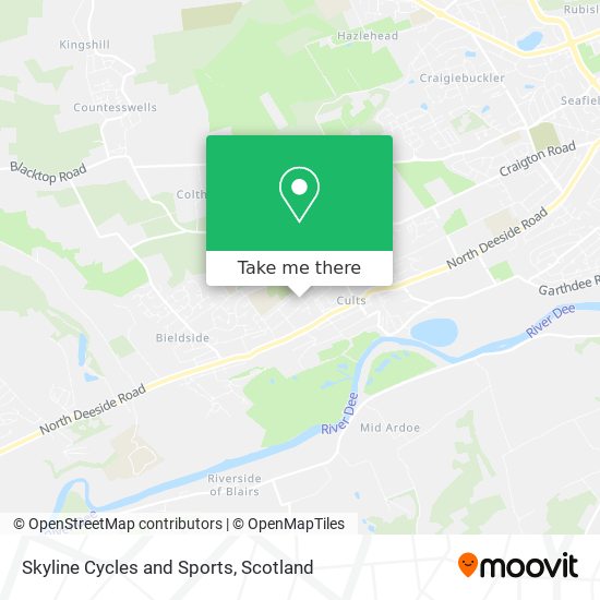 Skyline Cycles and Sports map