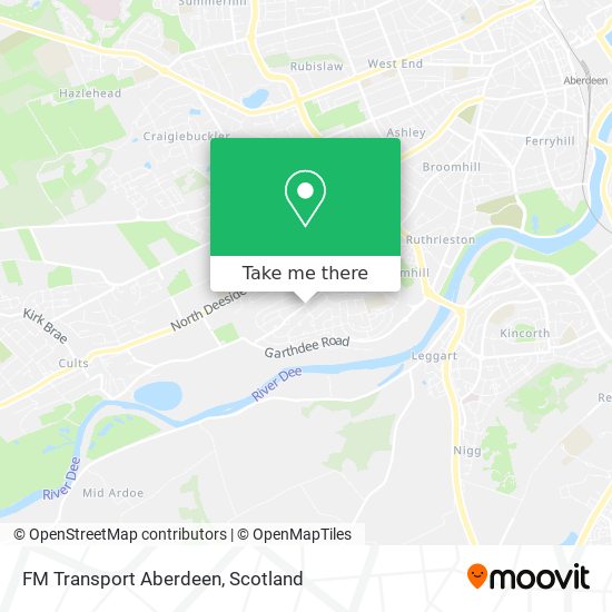 FM Transport Aberdeen map