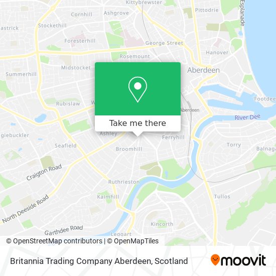 Britannia Trading Company Aberdeen map