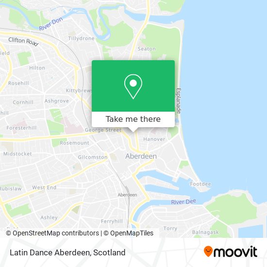 Latin Dance Aberdeen map