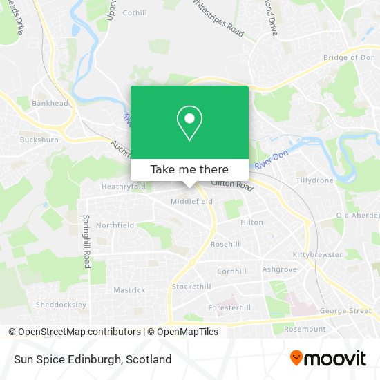 Sun Spice Edinburgh map