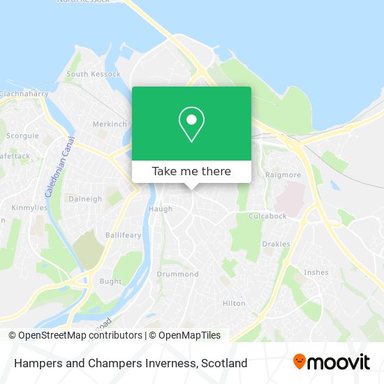 Hampers and Champers Inverness map