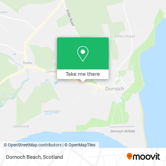 Dornoch Beach map