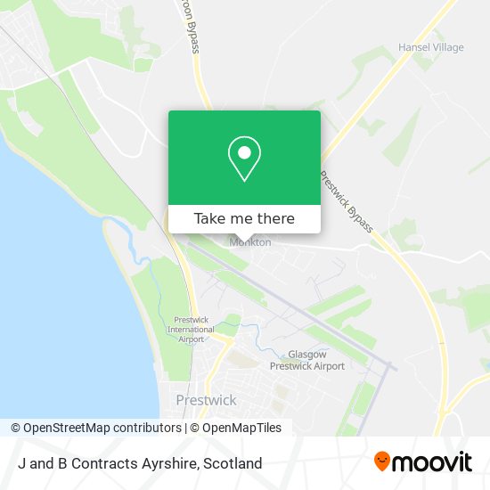 J and B Contracts Ayrshire map