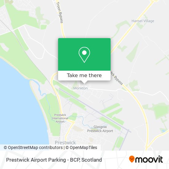 Prestwick Airport Parking - BCP map