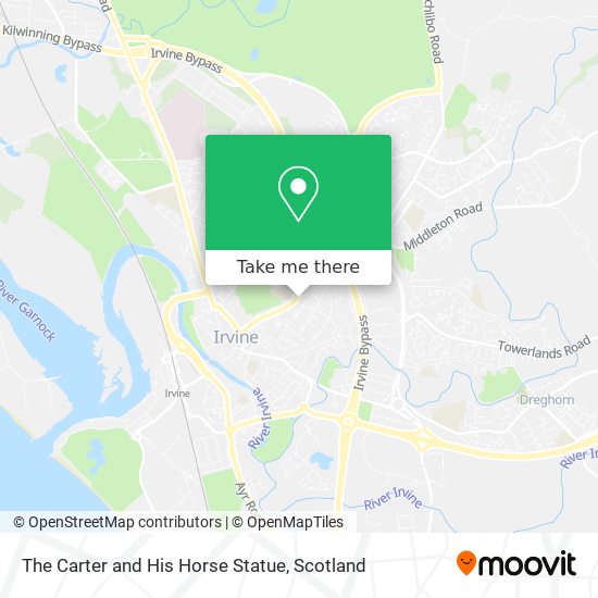 The Carter and His Horse Statue map