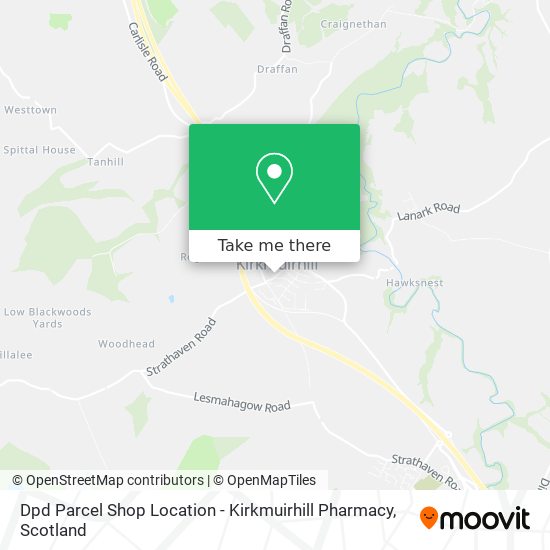 Dpd Parcel Shop Location - Kirkmuirhill Pharmacy map