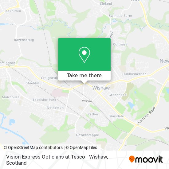Vision Express Opticians at Tesco - Wishaw map