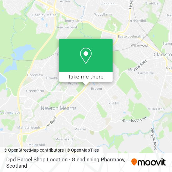 Dpd Parcel Shop Location - Glendinning Pharmacy map