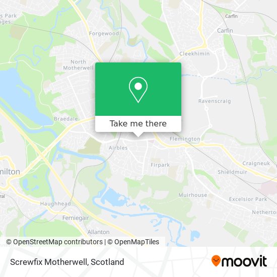 Screwfix Motherwell map