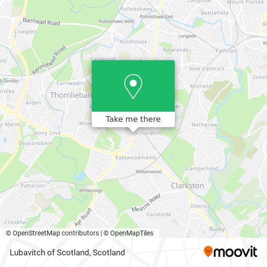 Lubavitch of Scotland map