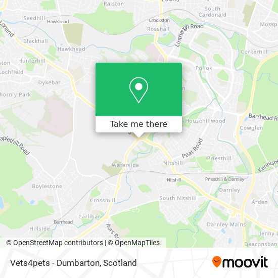 Vets4pets - Dumbarton map