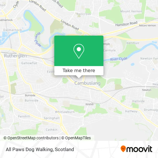All Paws Dog Walking map