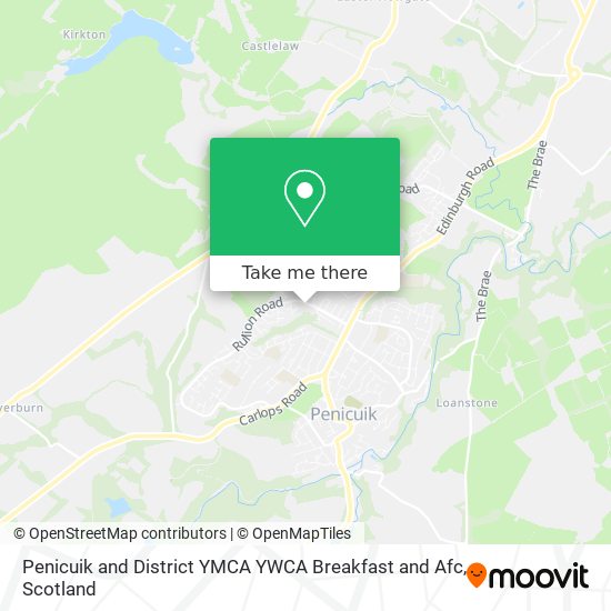 Penicuik and District YMCA YWCA Breakfast and Afc map