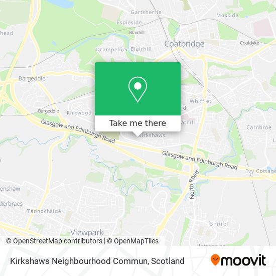 Kirkshaws Neighbourhood Commun map