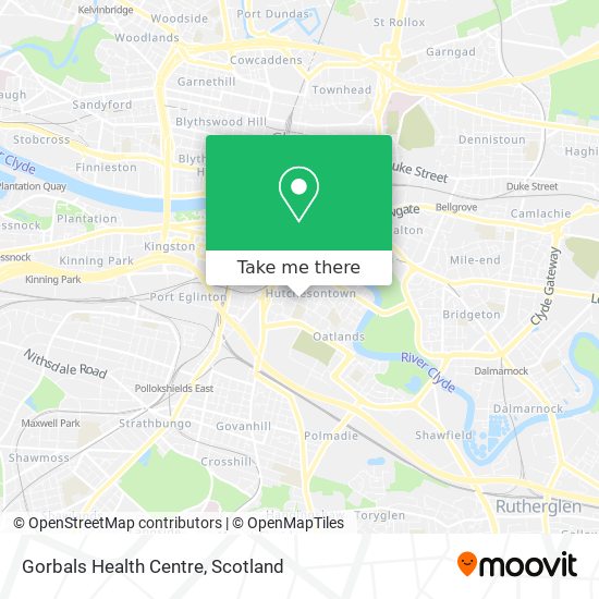 Gorbals Health Centre map