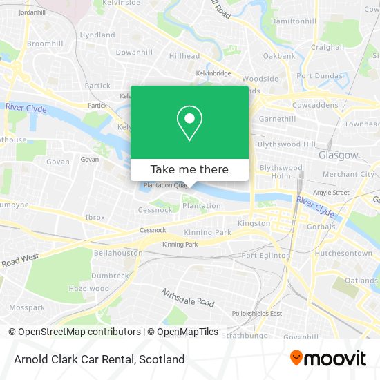 Arnold Clark Car Rental map