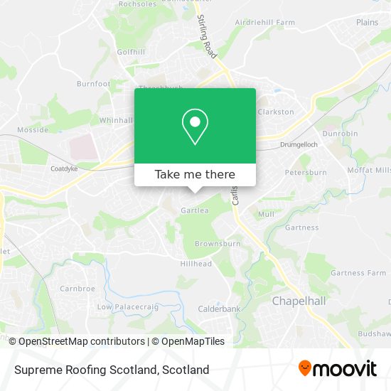 Supreme Roofing Scotland map