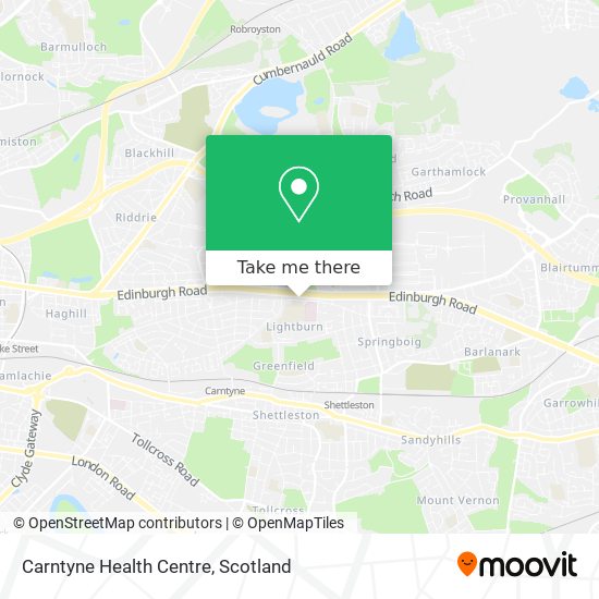 Carntyne Health Centre map