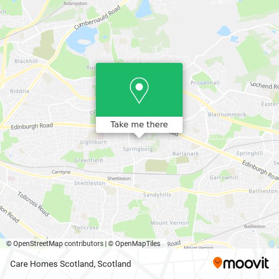 Care Homes Scotland map