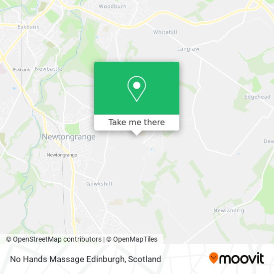 No Hands Massage Edinburgh map