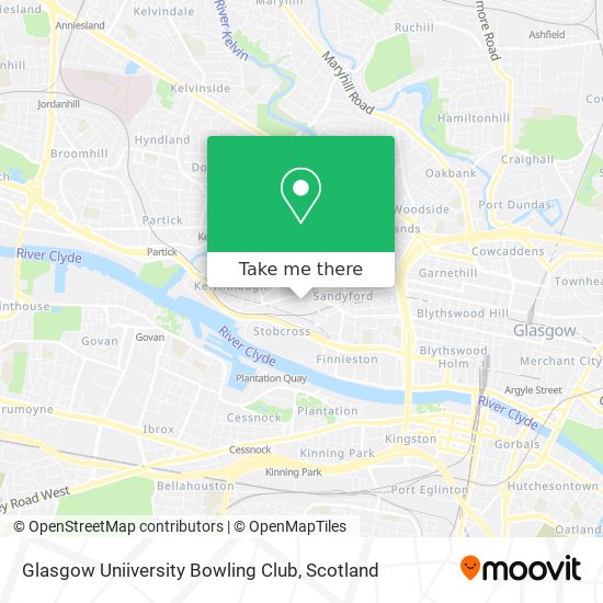 Glasgow Uniiversity Bowling Club map