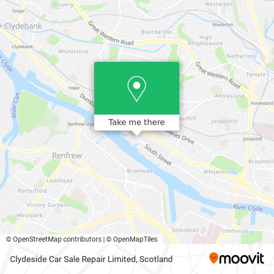 Clydeside Car Sale Repair Limited map