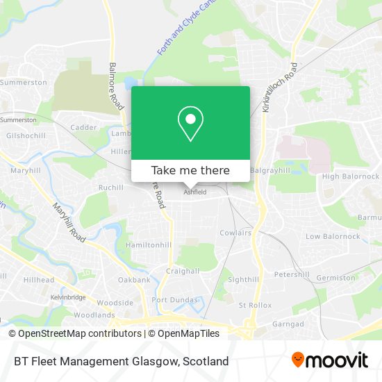 BT Fleet Management Glasgow map