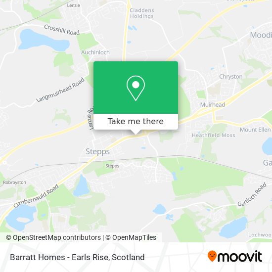 Barratt Homes - Earls Rise map