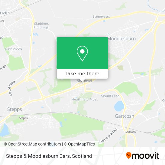 Stepps & Moodiesburn Cars map