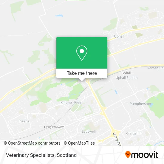 Veterinary Specialists map