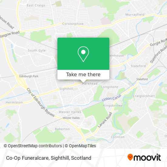 Co-Op Funeralcare, Sighthill map