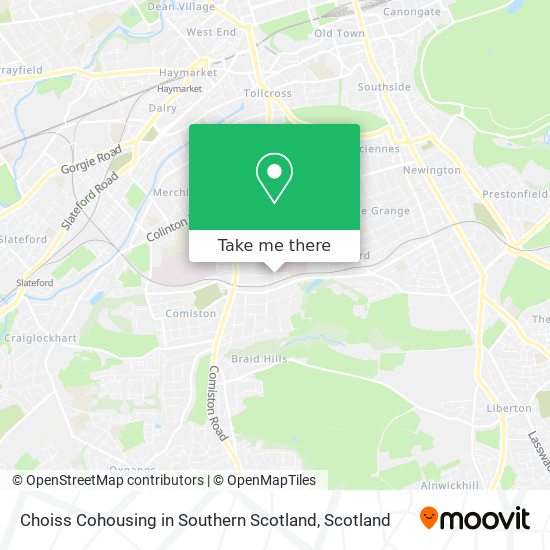 Choiss Cohousing in Southern Scotland map