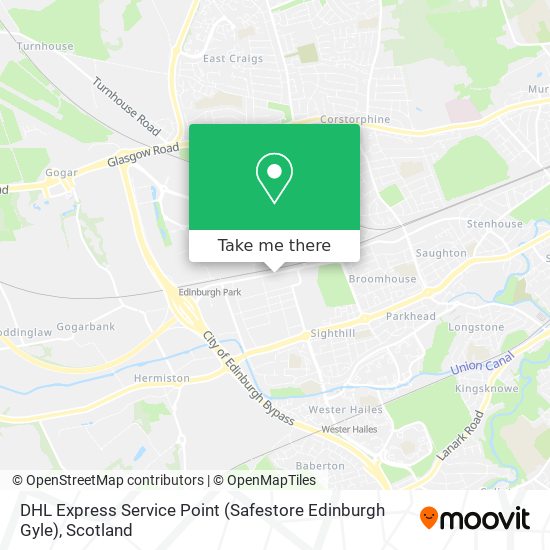 DHL Express Service Point (Safestore Edinburgh Gyle) map
