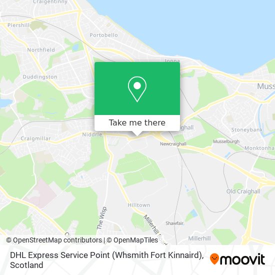 DHL Express Service Point (Whsmith Fort Kinnaird) map