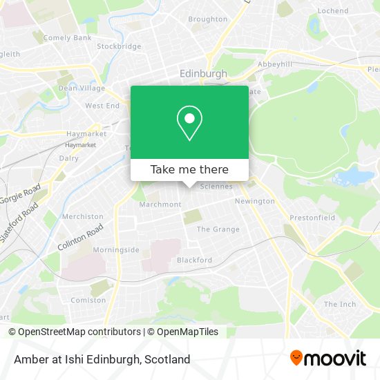 Amber at Ishi Edinburgh map
