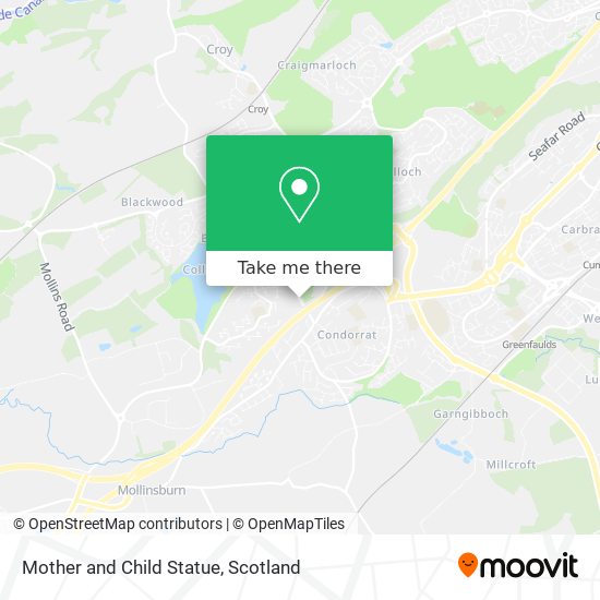 Mother and Child Statue map