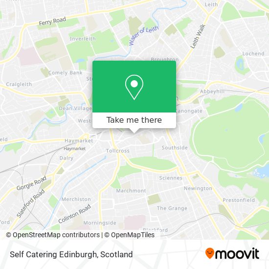Self Catering Edinburgh map
