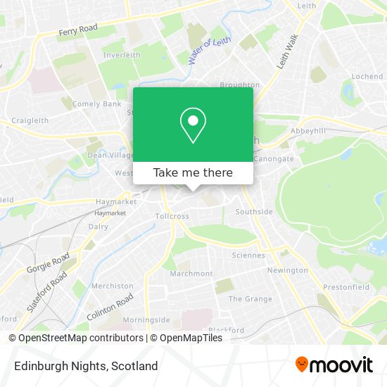 Edinburgh Nights map