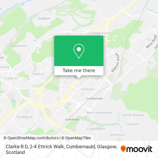 Clarke R D, 2-4 Ettrick Walk, Cumbernauld, Glasgow map