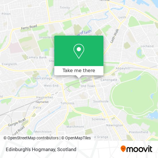 Edinburgh's Hogmanay map