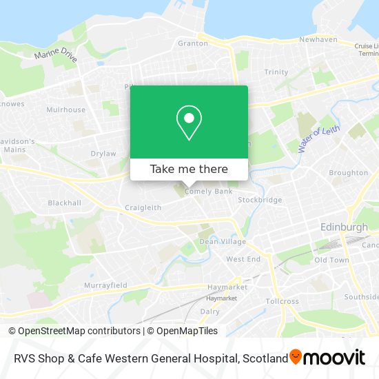 RVS Shop & Cafe Western General Hospital map