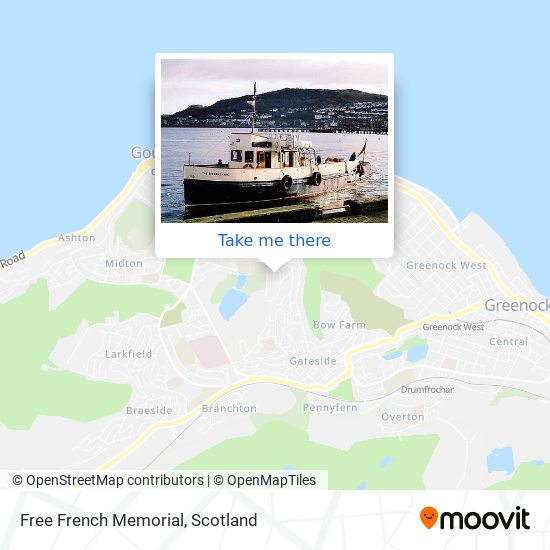 Free French Memorial map