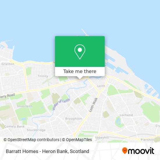Barratt Homes - Heron Bank map