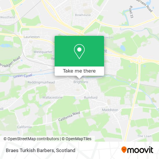 Braes Turkish Barbers map