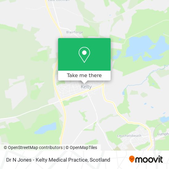 Dr N Jones - Kelty Medical Practice map