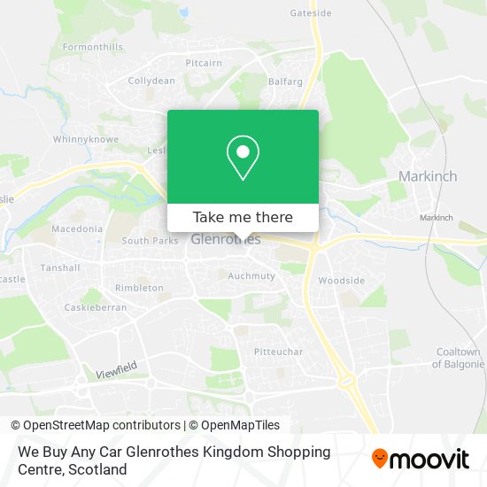 We Buy Any Car Glenrothes Kingdom Shopping Centre map